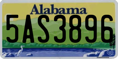 AL license plate 5AS3896