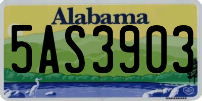 AL license plate 5AS3903
