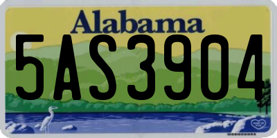 AL license plate 5AS3904