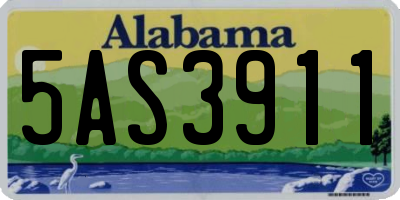 AL license plate 5AS3911