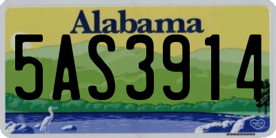 AL license plate 5AS3914