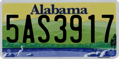 AL license plate 5AS3917