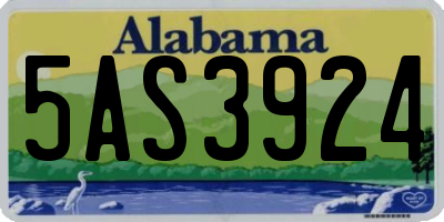 AL license plate 5AS3924