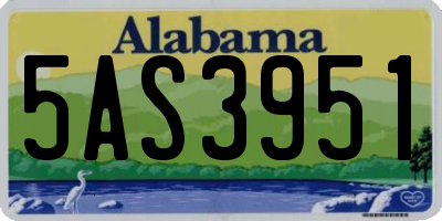 AL license plate 5AS3951