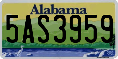 AL license plate 5AS3959