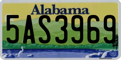 AL license plate 5AS3969
