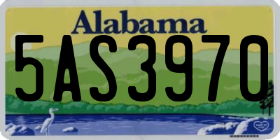AL license plate 5AS3970