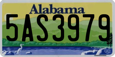 AL license plate 5AS3979