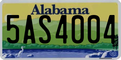AL license plate 5AS4004