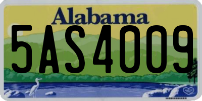 AL license plate 5AS4009