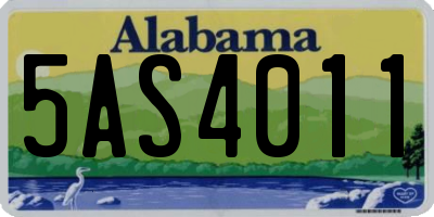 AL license plate 5AS4011