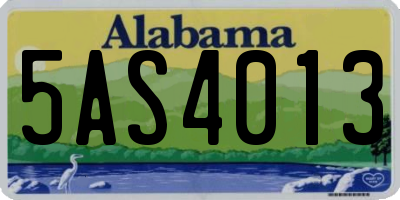 AL license plate 5AS4013