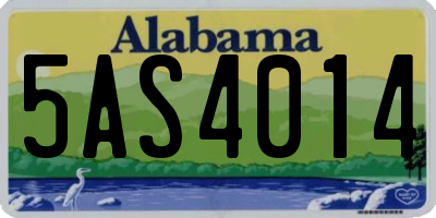 AL license plate 5AS4014