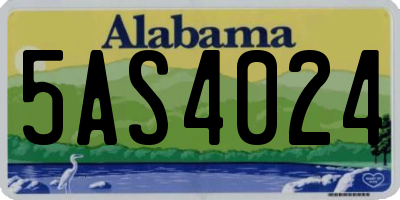 AL license plate 5AS4024