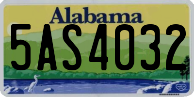 AL license plate 5AS4032