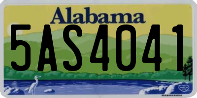 AL license plate 5AS4041