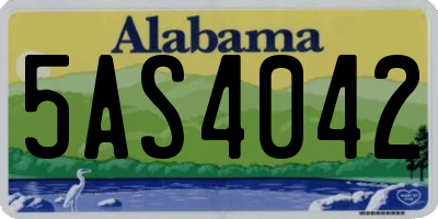AL license plate 5AS4042