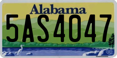 AL license plate 5AS4047