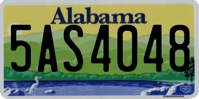 AL license plate 5AS4048