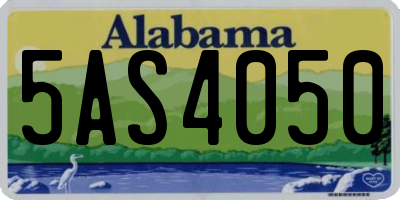 AL license plate 5AS4050