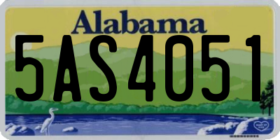 AL license plate 5AS4051