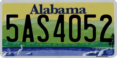 AL license plate 5AS4052