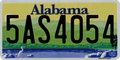 AL license plate 5AS4054
