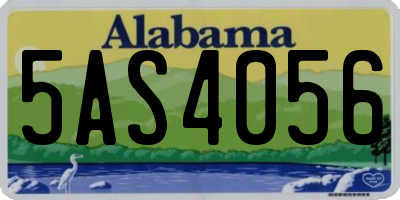 AL license plate 5AS4056