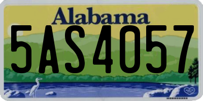 AL license plate 5AS4057