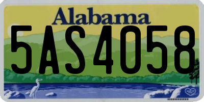 AL license plate 5AS4058