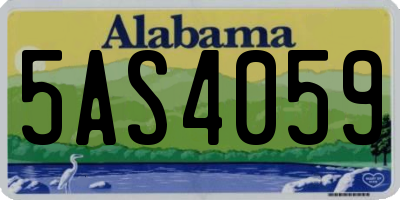 AL license plate 5AS4059