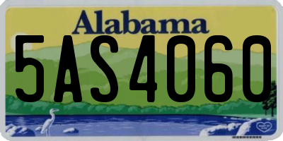 AL license plate 5AS4060