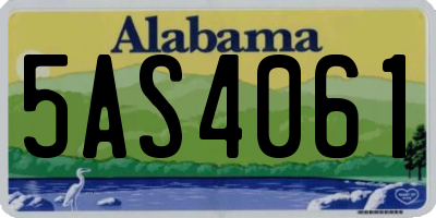 AL license plate 5AS4061