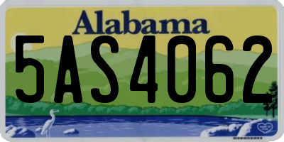 AL license plate 5AS4062