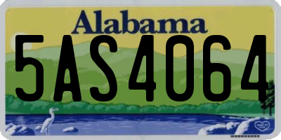 AL license plate 5AS4064