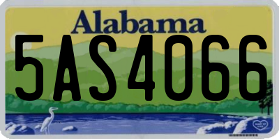 AL license plate 5AS4066