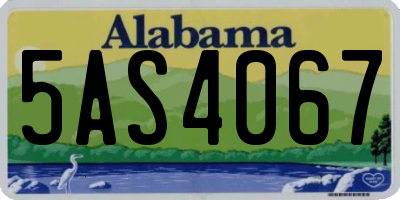 AL license plate 5AS4067