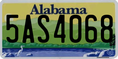 AL license plate 5AS4068