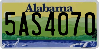 AL license plate 5AS4070