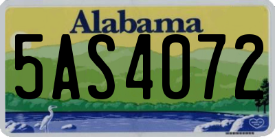 AL license plate 5AS4072