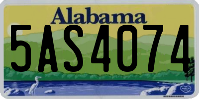 AL license plate 5AS4074
