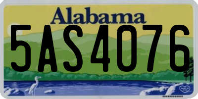 AL license plate 5AS4076