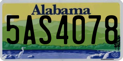 AL license plate 5AS4078