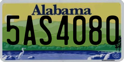 AL license plate 5AS4080