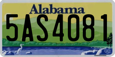 AL license plate 5AS4081