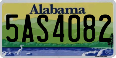 AL license plate 5AS4082