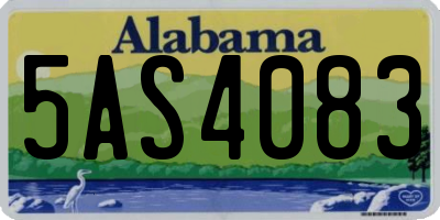 AL license plate 5AS4083