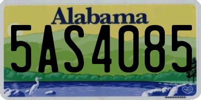 AL license plate 5AS4085