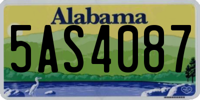AL license plate 5AS4087
