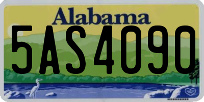 AL license plate 5AS4090